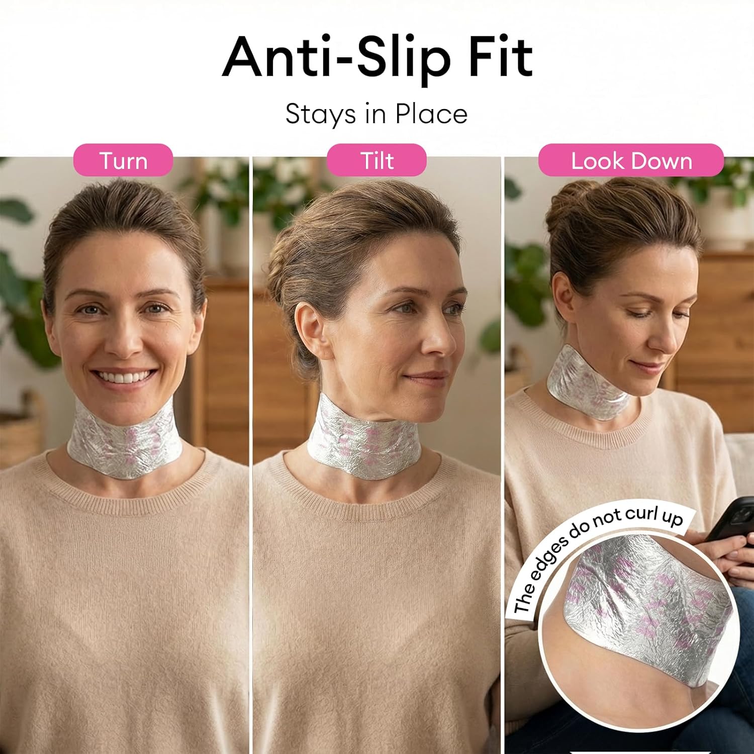 EXH Neck Wrinkle Patches for Tightening and Firming - Collagen Neck Mask with Black Ganoderma Polypeptide - Hydrating Neck Firming Mask for Crepey Skin & Tech Neck (10 Sheets) - Image 2