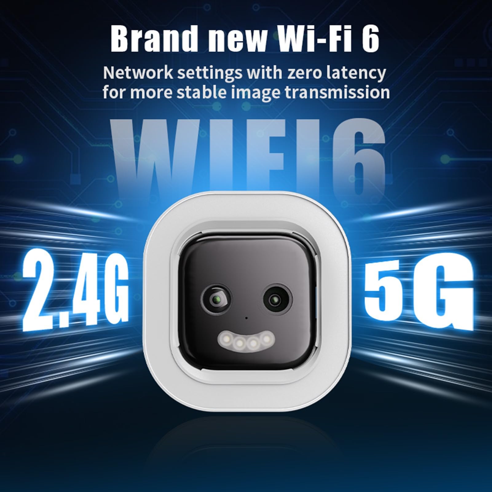 XUMIUZIY Kamera do Monitoringu Okiennego, Podwójny Obiektyw 2K 3MP z | Obsługuje Wi-Fi 2.4G/5G, Wykrywanie Ruchu PIR, Dwukierunkowe Audio, Widzenie Kolorów w Nocy, łatwy montaż Bez Wiercenia w