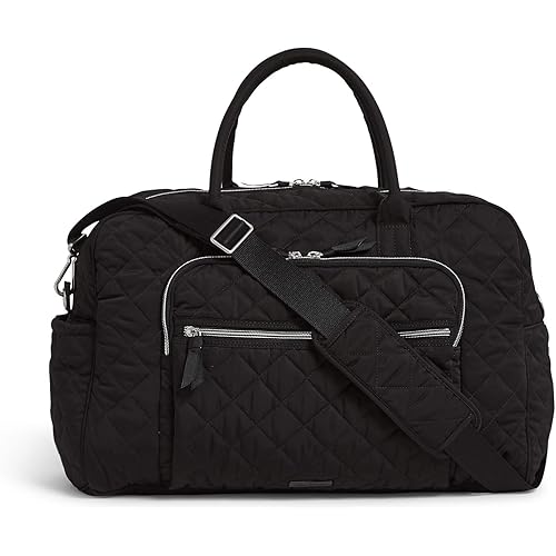 Vera Bradley Women's Performance Twill Weekender Travel Bag, True Black, One Size