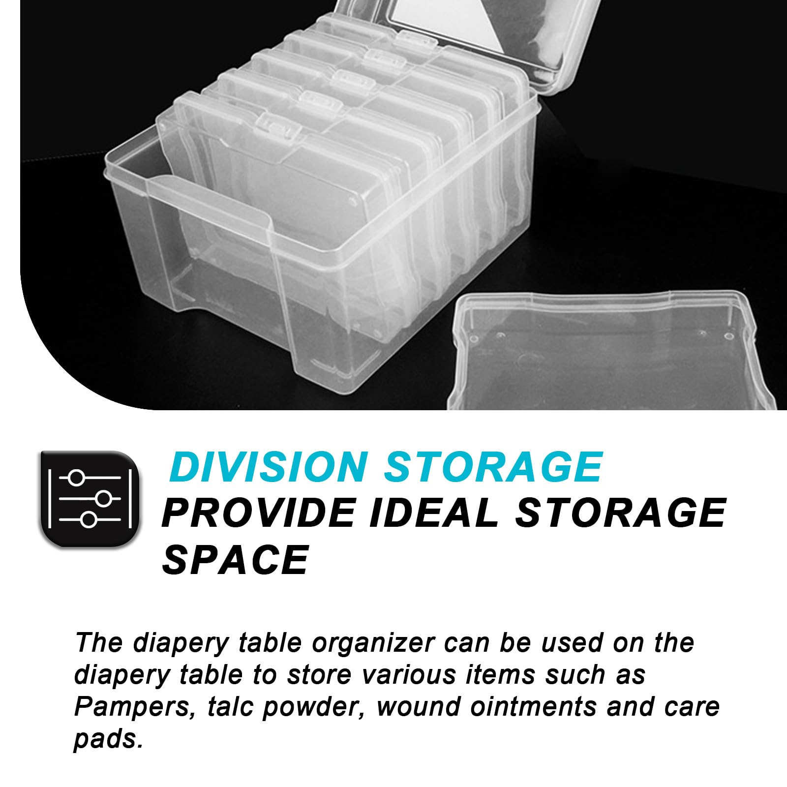 Große Transparente Organizer-Box Mit 18 Fächern & Herausnehmbaren Trennwänden – 27x19x4 Cm, Für Kleinteile, Snacks & Bastelbedarf