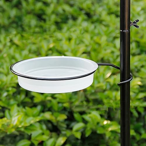 Miniatura 4 de Comedero de pájaros de estructura metálica resistente, base de 5 garras para colgar al aire libre, estación de comedero de pájaros, 4 ganchos con