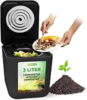 NutriChef Electric Kitchen Composter - 3 Quart Countertop Food Waste Recycler, Odorless, Quiet, One-Button, Easy Clean Grey