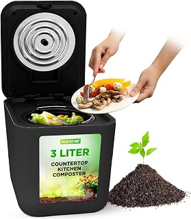 NutriChef Electric Kitchen Composter, 3 Quart Food Recycler