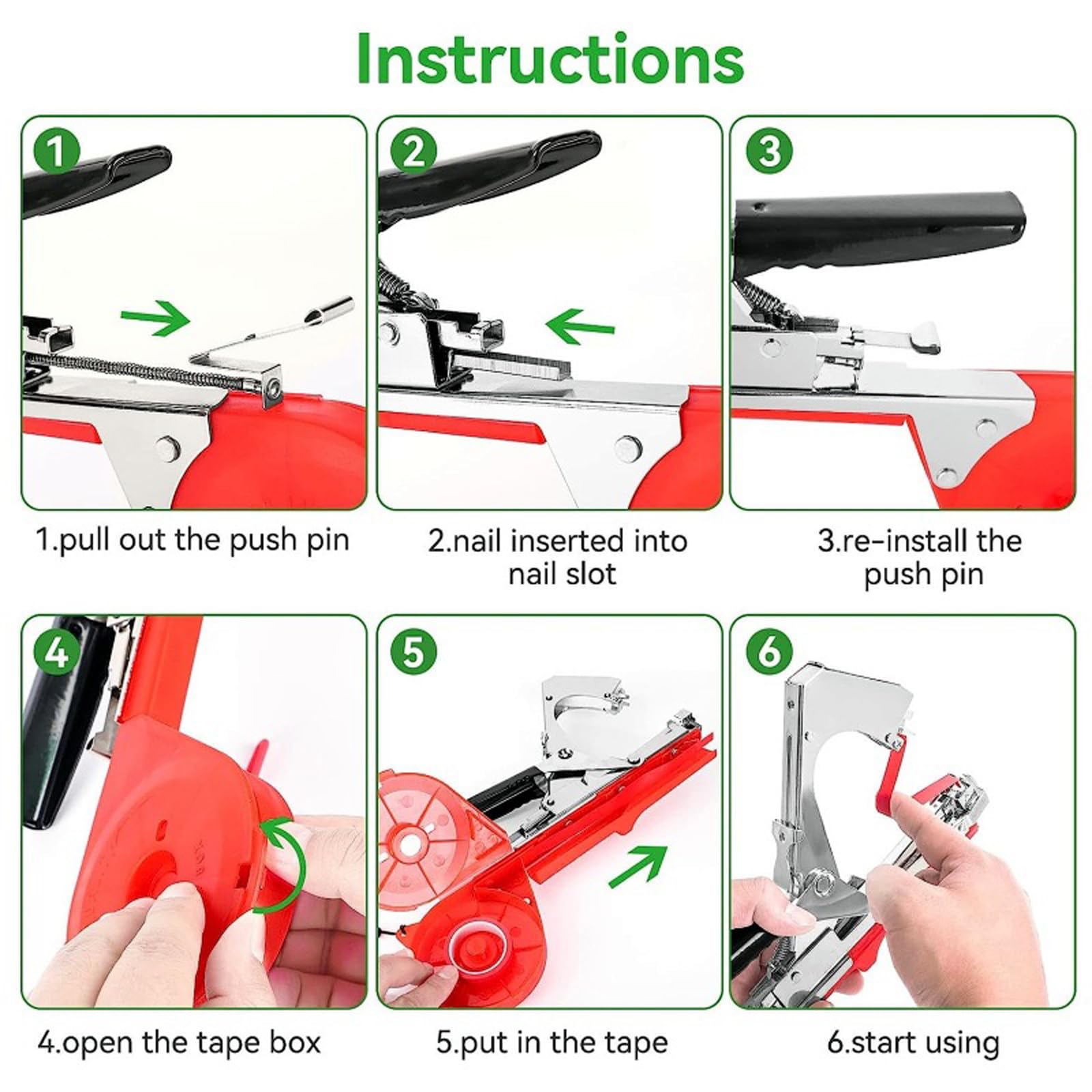Alicates para Atar Plantas, Herramienta para Cinta de jardín para máquina de Atar Tomates y viñas, para Tomates, Uvas, Verduras, pepinos, Flores y pimientos.