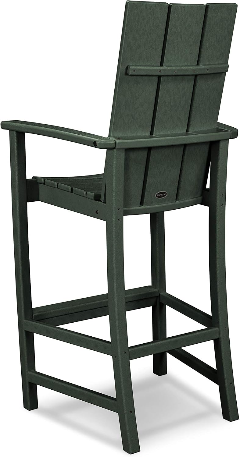 POLYWOOD® Modern Adirondack Bar Chair in Green