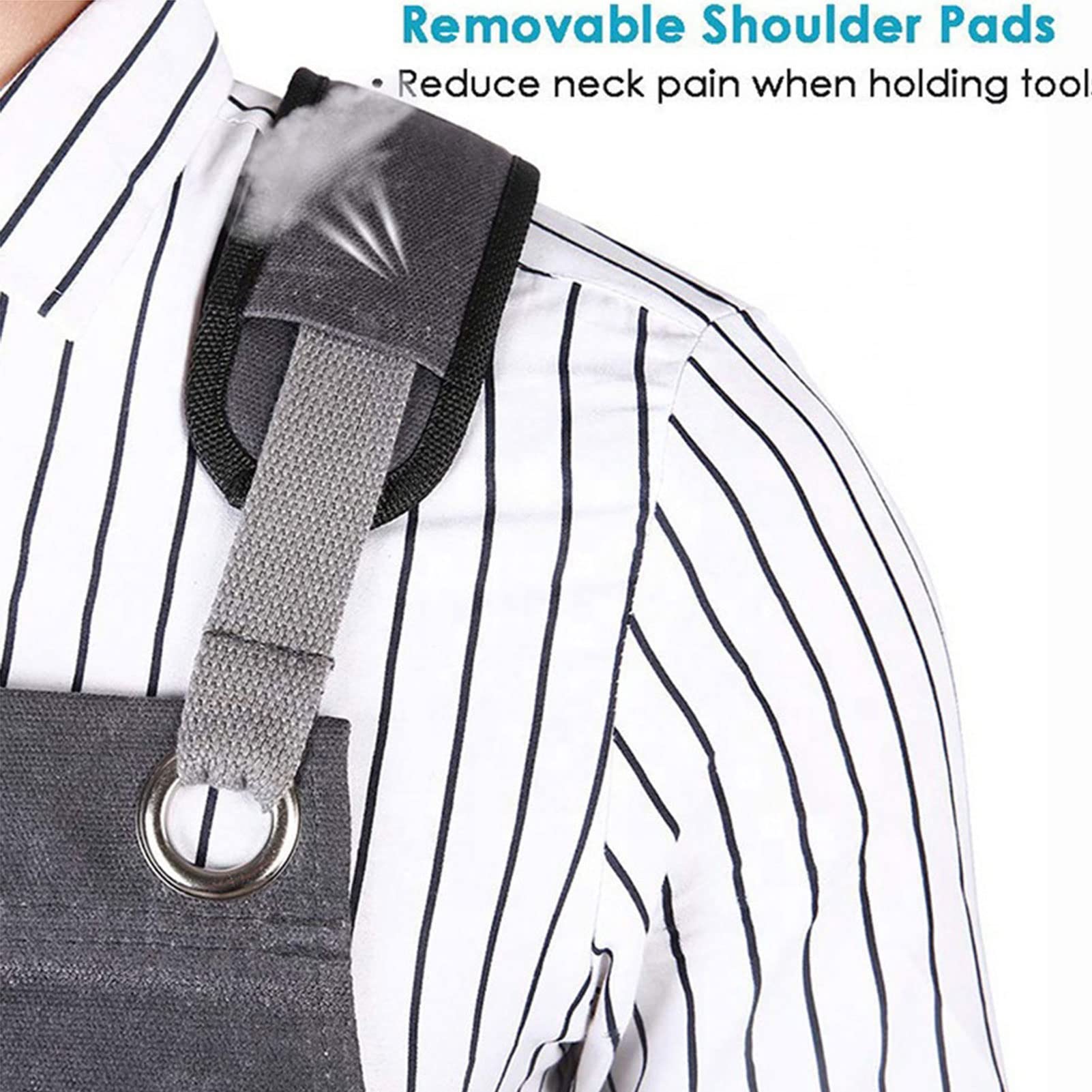 Generico Grembiule Jeans, Grembiule Da Lavoro Multifunzionale Regolabile, Sii ApplicabileFalegname Tatuatore Fabbro Pittore Barista, Design A Tracolla
