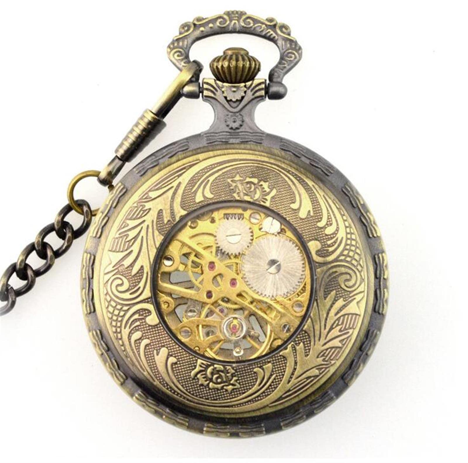 Zegarki kieszonkowe, Męskie zegarki mechaniczne Vintage es Steampunk Zegar wisiorek z