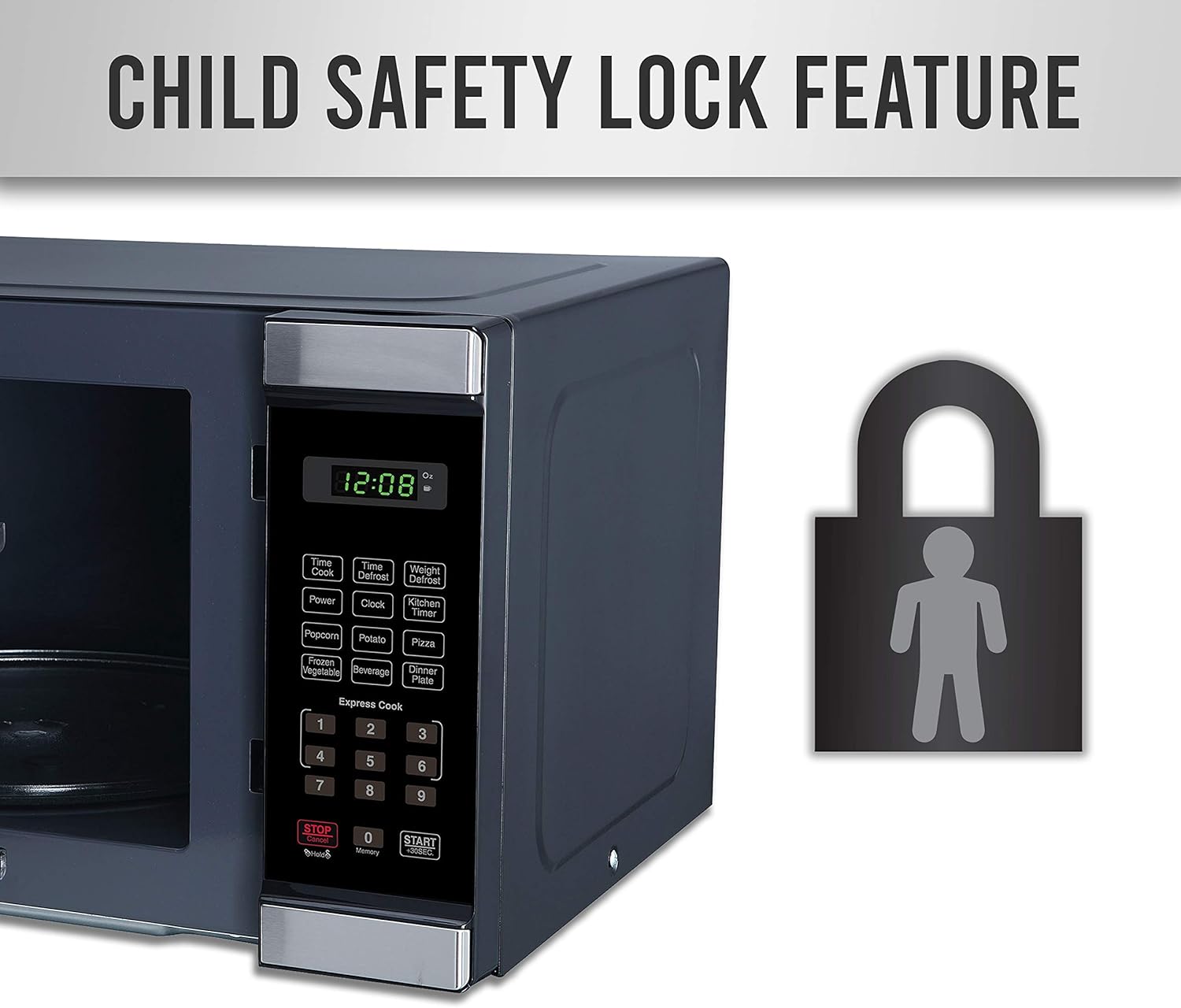 Farberware Forno a microonde da 1000 W, 1,1 cu ft - Forno a microonde con illuminazione a LED e blocco per bambini, perfetto per appartamenti e dormitori, facile da pulire, rosso metallizzato