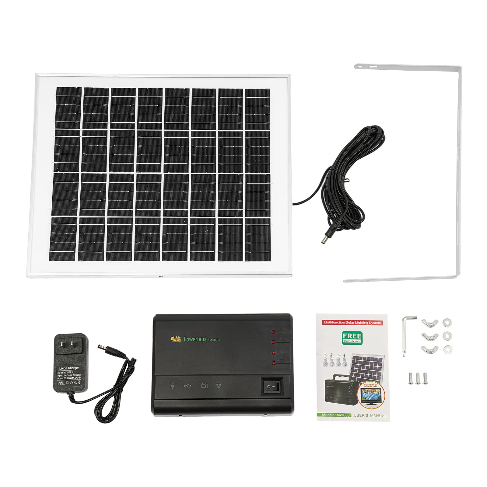 Generator solarny, 12 V, 4 A, zestaw generatora solarnego, przenośny generator inwerterowy, do użytku na zewnątrz, kemping, podróż, polowanie, zasilanie energią