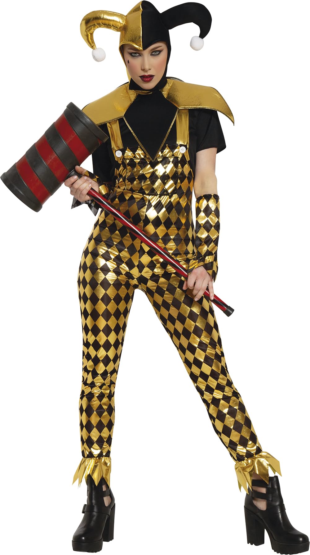 FIESTAS GUIRCA Golden Harlequin costume for women