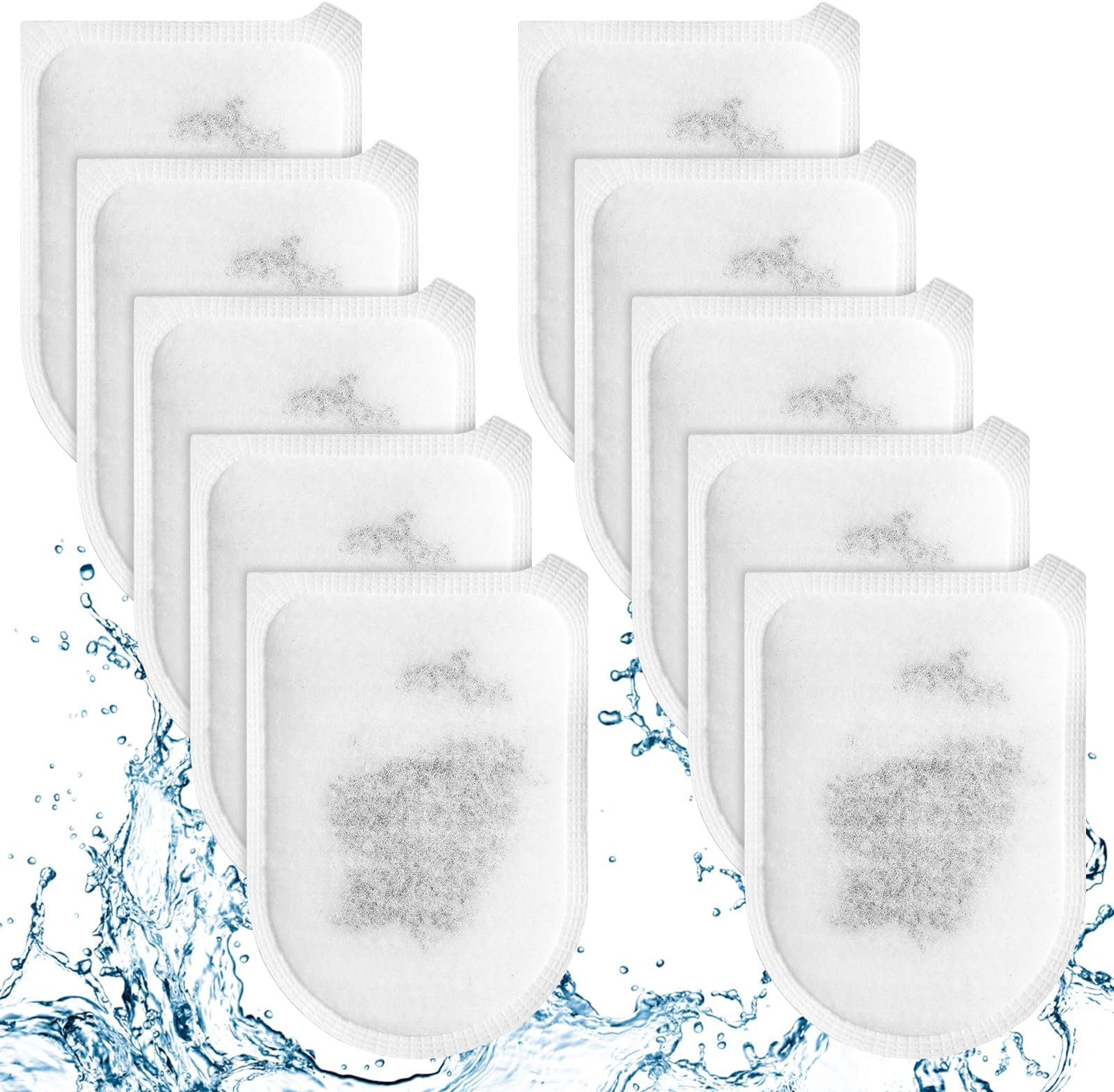 Fentar 10 Packs Carbon Filter Cartridges for Tetra EasyCrystal Filter Pack C600, Replacement Fish Tank Filter Cartridges with Active Carbon & Zeolite, Aquarium Filter Pads for Tetra EasyCrystal