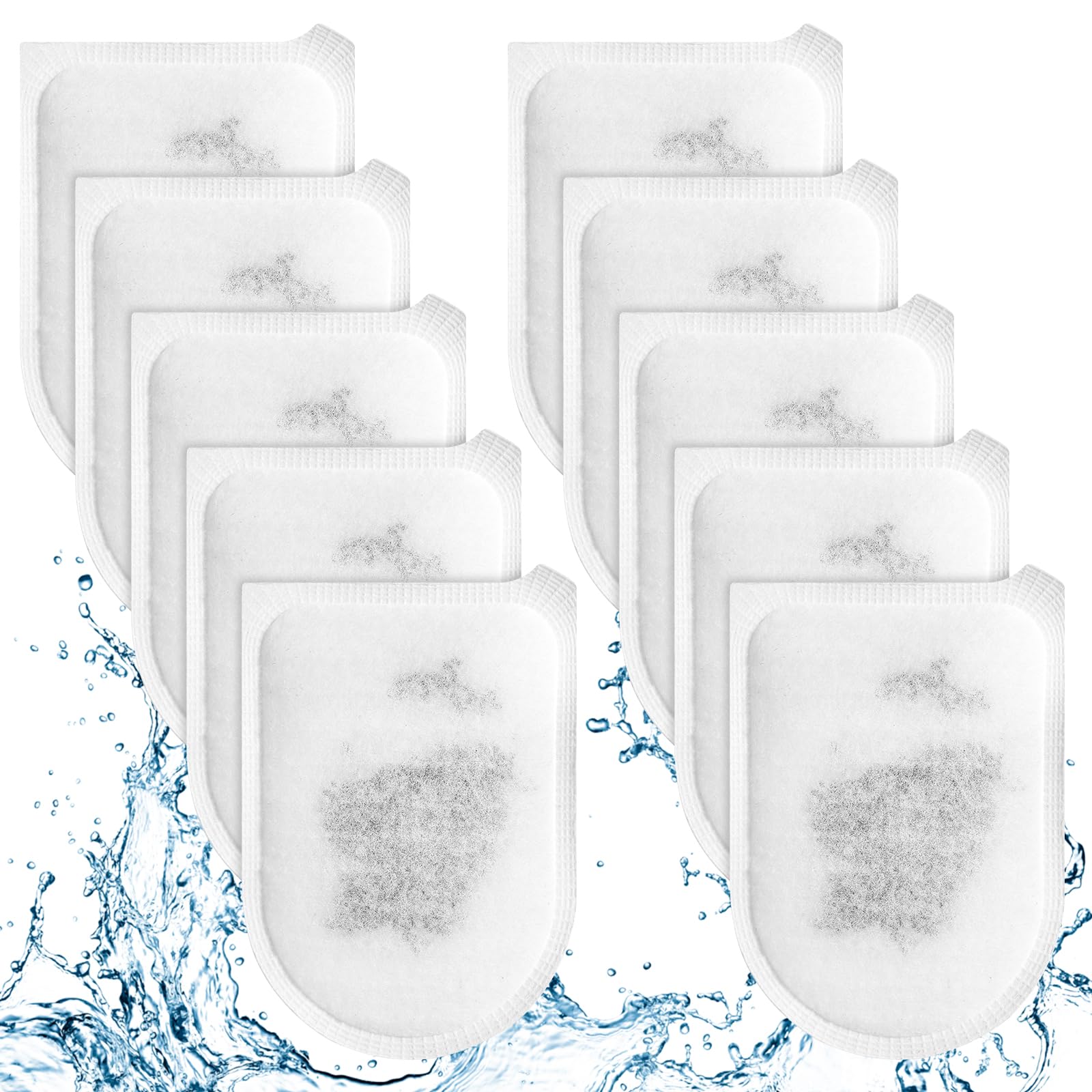 Fentar 10 Packs Carbon Filter Cartridges for Tetra EasyCrystal Filter Pack C600, Replacement Fish Tank Filter Cartridges with Active Carbon & Zeolite, Aquarium Filter Pads for Tetra EasyCrystal