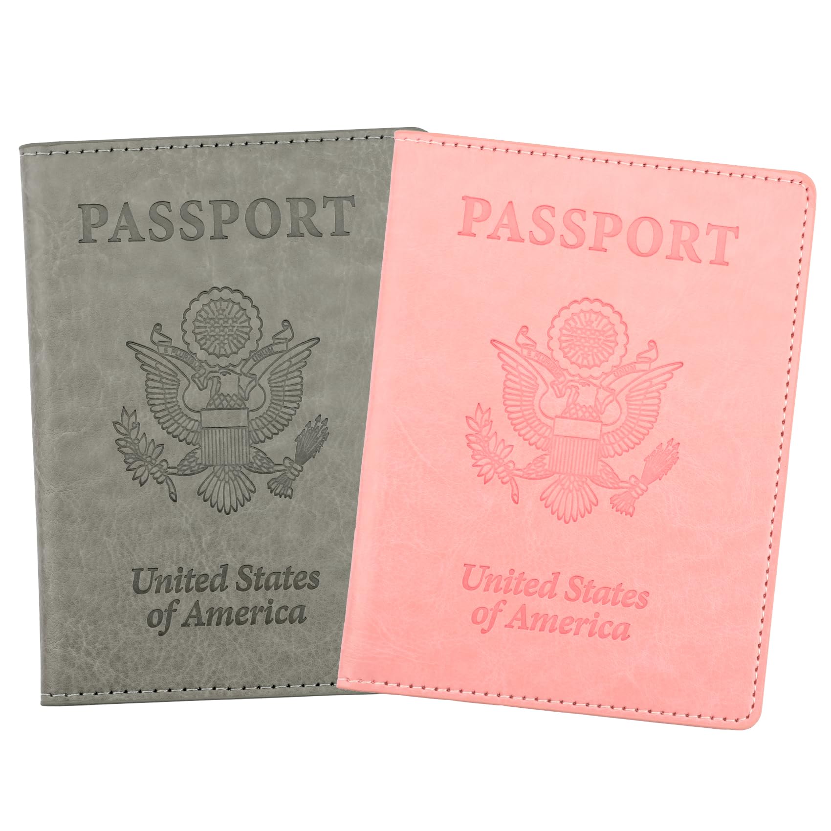 Passport Holder, Passport Cover, Passport Holder for Women, 2 Pack Travel Passport Wallet, Leather Passport Case, Passport Protector International