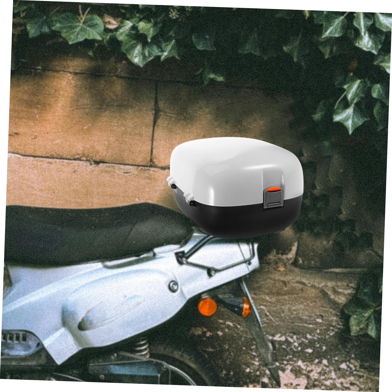 TOPBATHY Coffre Arrière De Blanc Coffre Étanche pour Scooter Électrique Top Case avec Capacité De Rangement