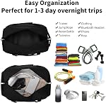 Small Gym Bag 18 inch Carry On Duffel Bag for Weekender Travel Sport-Black