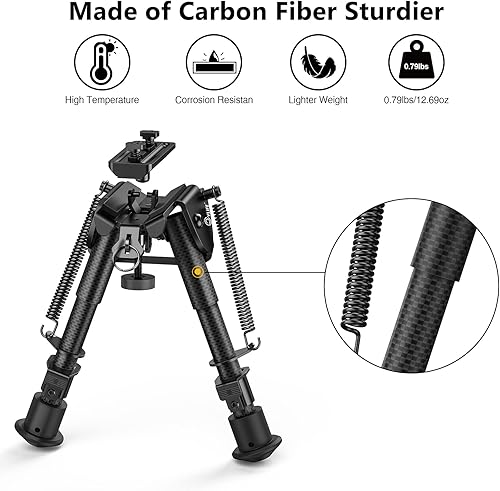 Miniatura 10 de CVLIFE Bípode de 6-9 pulgadas con adaptador para carril M