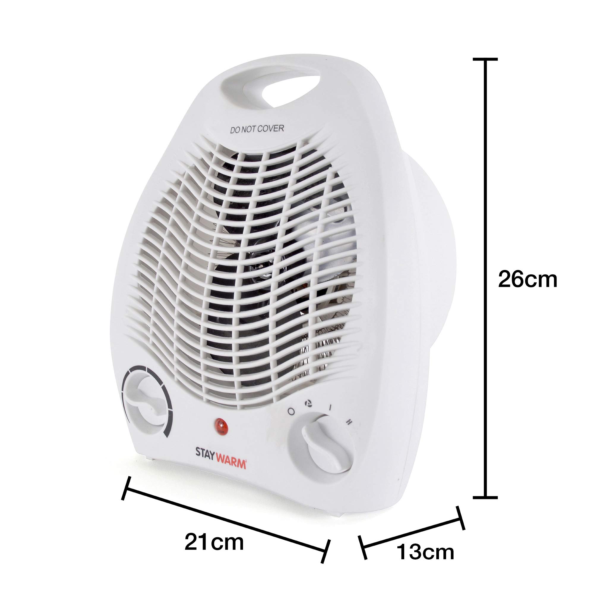 STAYWARM® 2000w Upright Fan Heater with 2 Heat Settings / Cool Blow Fan / Variable Thermostat / Frost Watch Protection / Overheat Protection / GS Safety Approved - Image 3