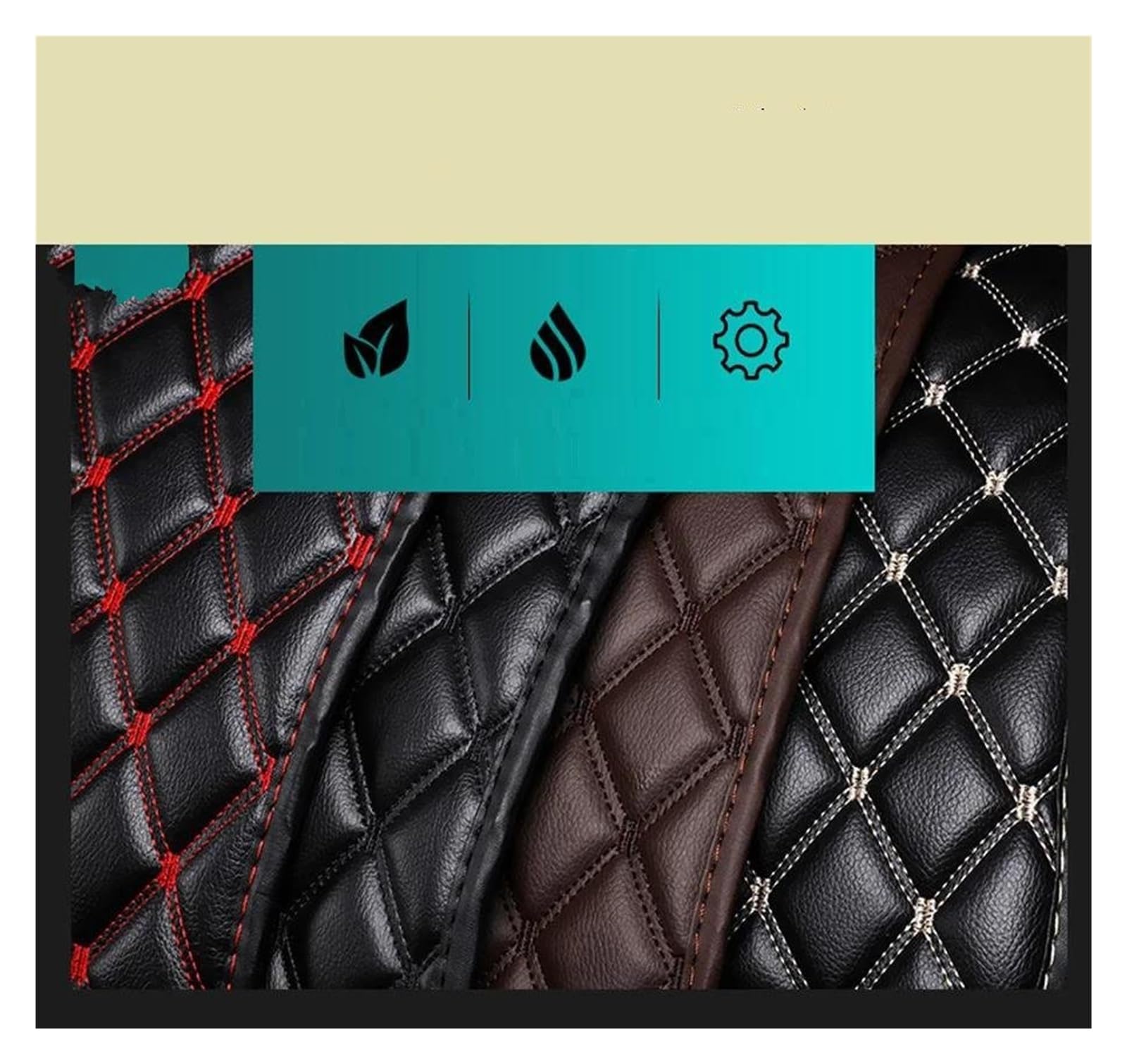 Tapis Coffre Voiture Tapis Coffre Voiture Cuir Personnalisé pour Buick pour Excelle GT 2018 2019 Paragraph Style Automobile Antidérapant(Coffee1)