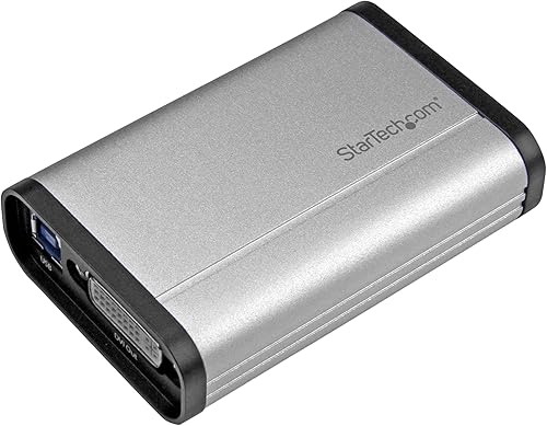 StarTech.com Tarjeta de captura de video DVI - Tarjeta de captura de juegos de 1080p 60 fps - Aluminio - Tarjeta de captura de juegos - PVR HD -