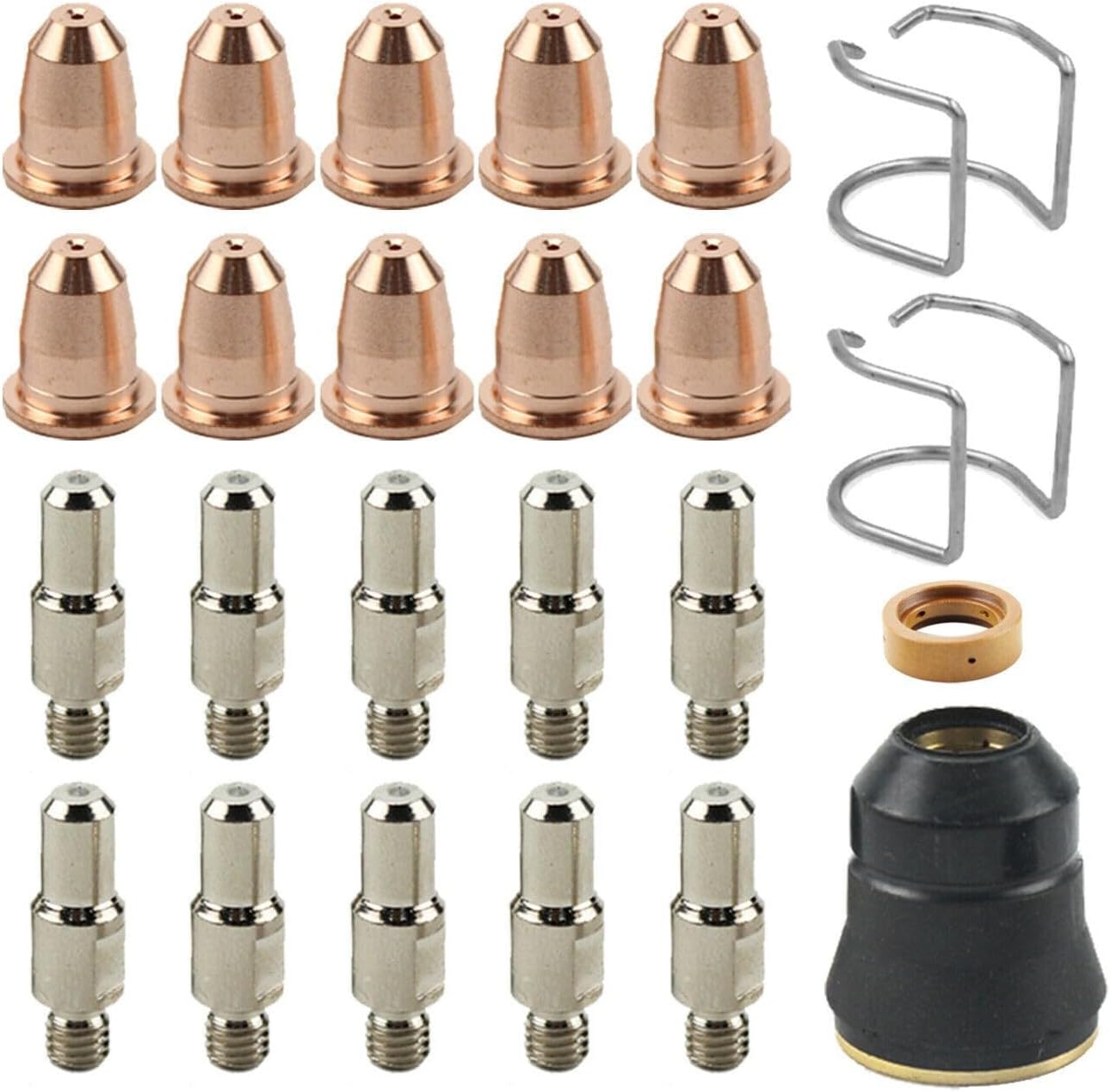 Plasma Cutter Parts, Electrode Tips Cups Consumables For Chicago Electric 95136 24pcs