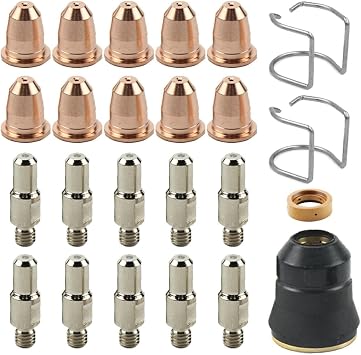 Plasma Cutter Parts, Electrode Tips Cups Consumables For Chicago Electric 95136 24pcs
