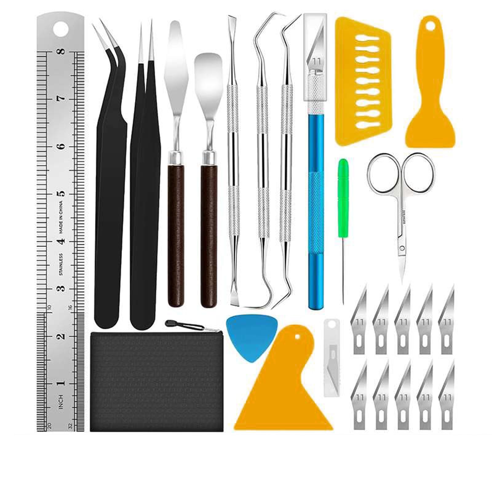 Weeding Tools for Vinyl,18Pcs Craft Weeding Tools Kits,Craft Weeding Tools Set with Paper Cutter,Trimmer for Weeding Vinyl, Silhouettes, Scrapbooking, Cameos, DIY Art Work Cutting.