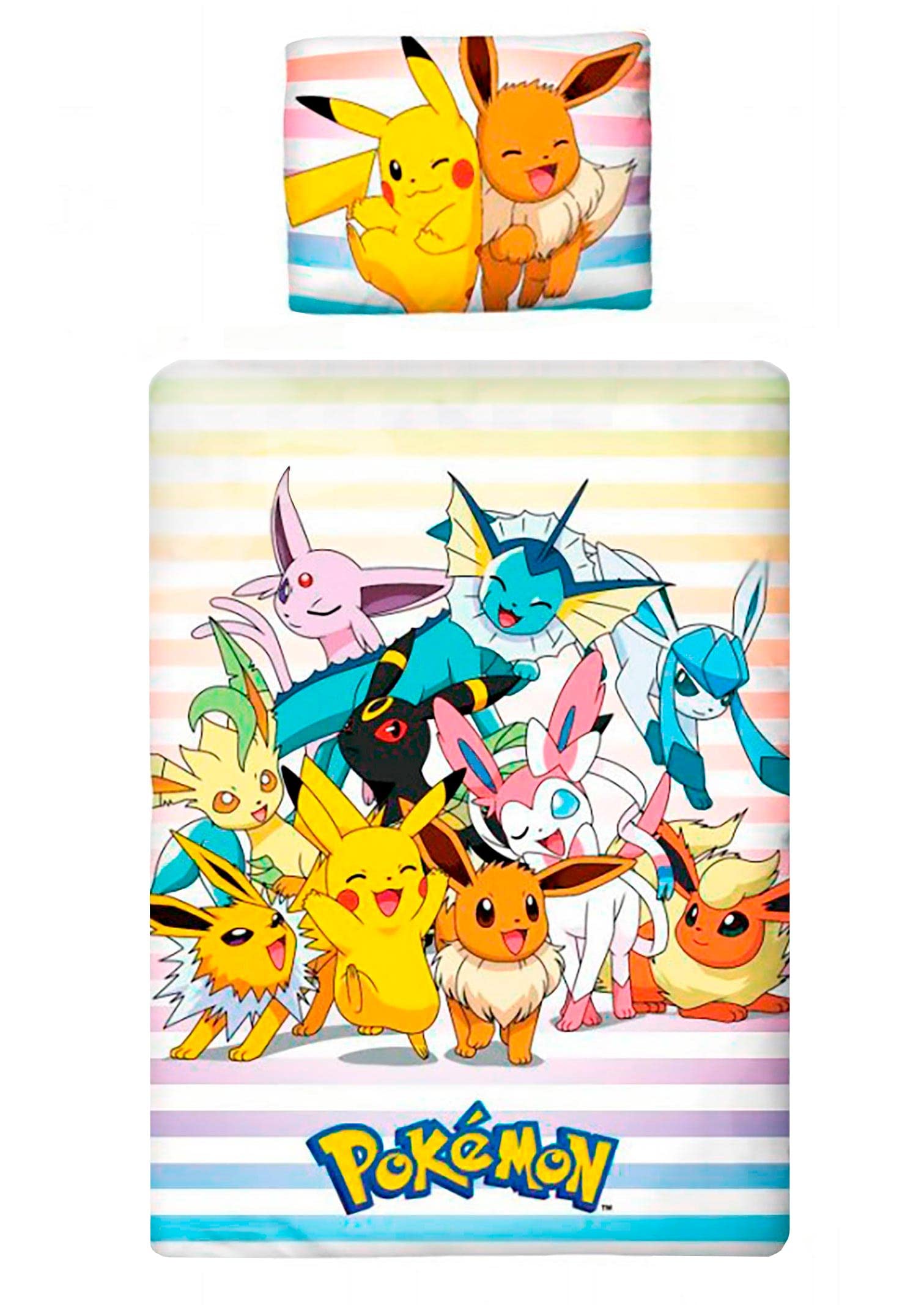 Pokemon Group Bed linen Duvet Cover 140x200+70x90cm