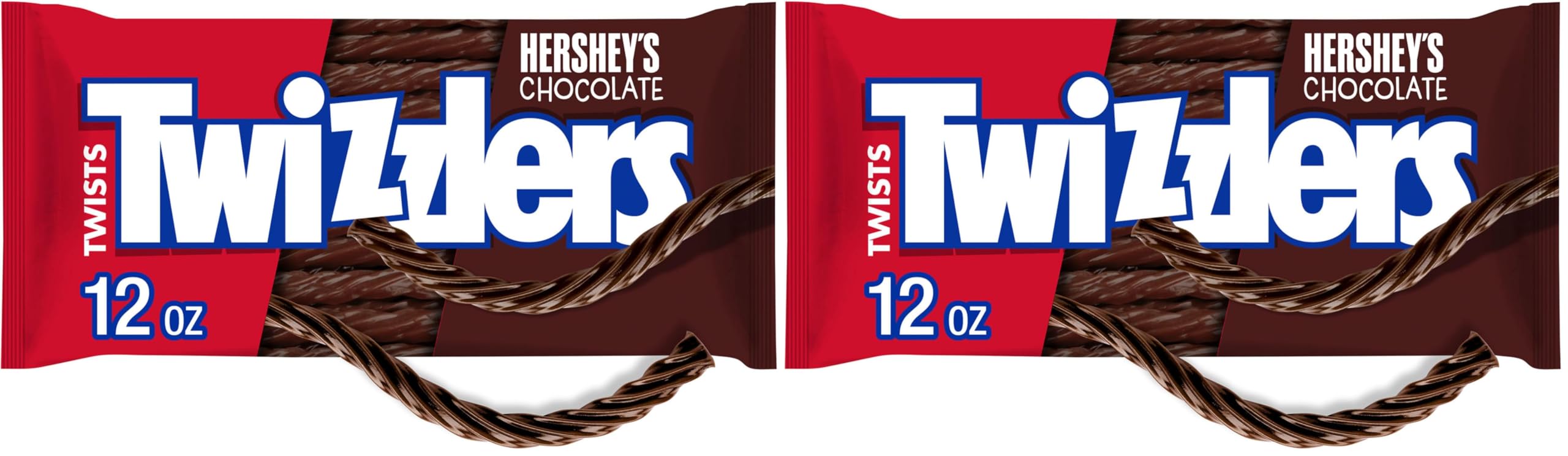 Twists, Chocolate Flavor (12-Ounce Bag) (Pack of 2) by Twizzlers – 12 Ounce (Pack of 2), brown, Pack of 2, Model 3400056004