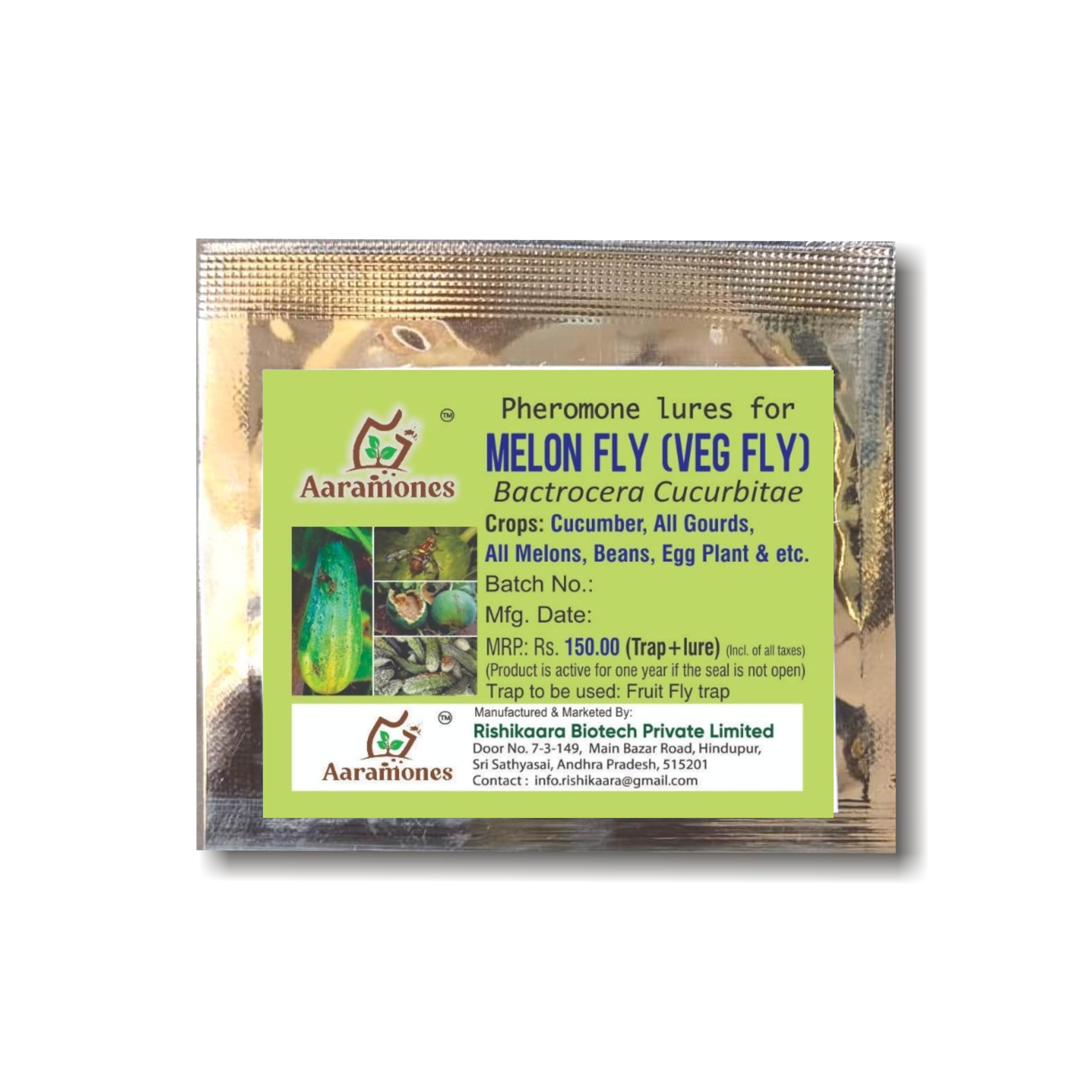 AARAMONES|Melon Fly (Veg) LureBactocera Dorsalis Fruit Fly Outdoor maxplus/Macphill Pheromone Trap with Lure Ecofriendly Useful in Mango, Papaya, Sapota, Guava, Pomegranate, Sweet Fruit (10)-image-42