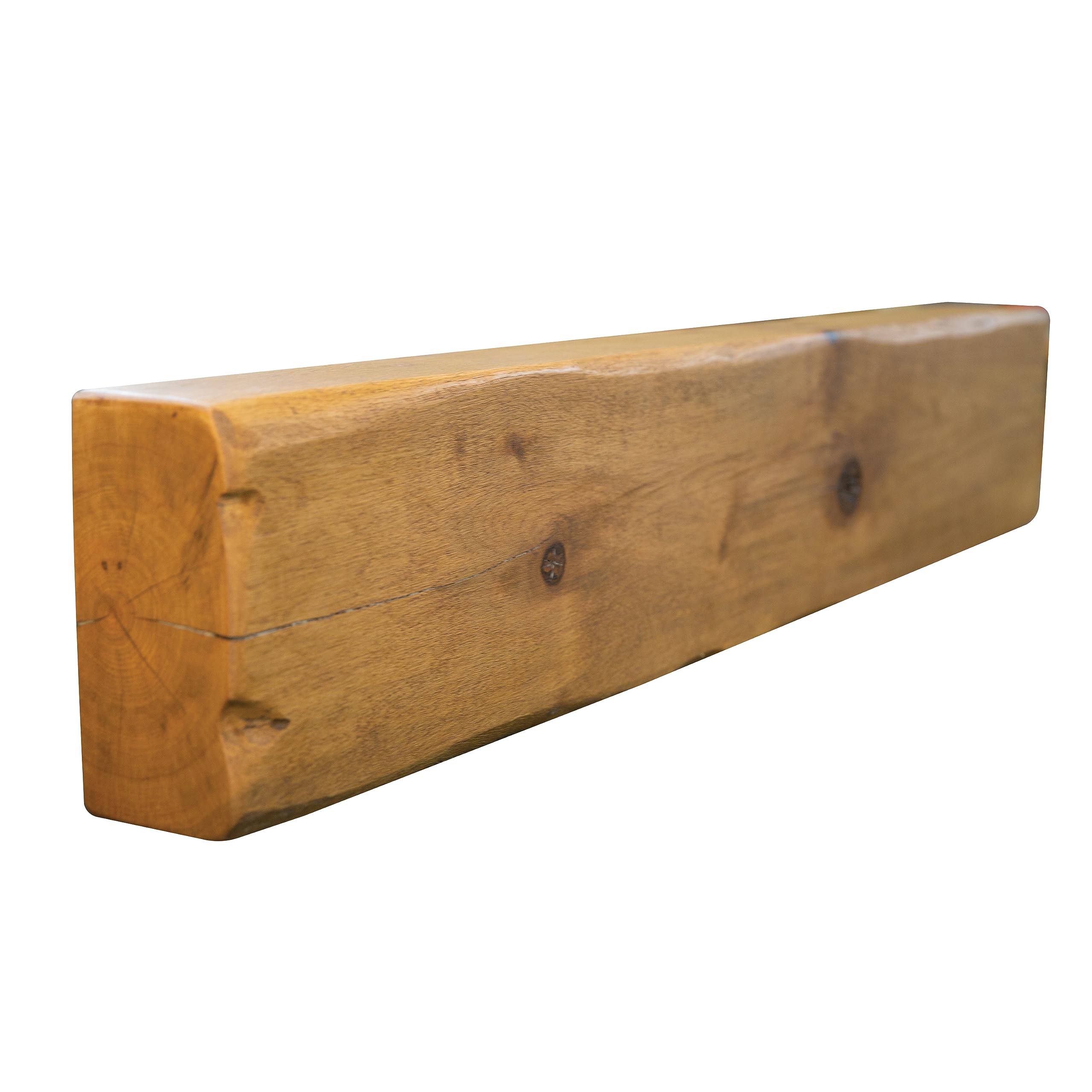 Genuine Solid Oak Beams for Fireplaces- Oak Floating Shelf for Home Decor- Rustic Shelves to Decorative Logs for Fireplace- Heavily Worked- Beam Size(90x20x10) Cm