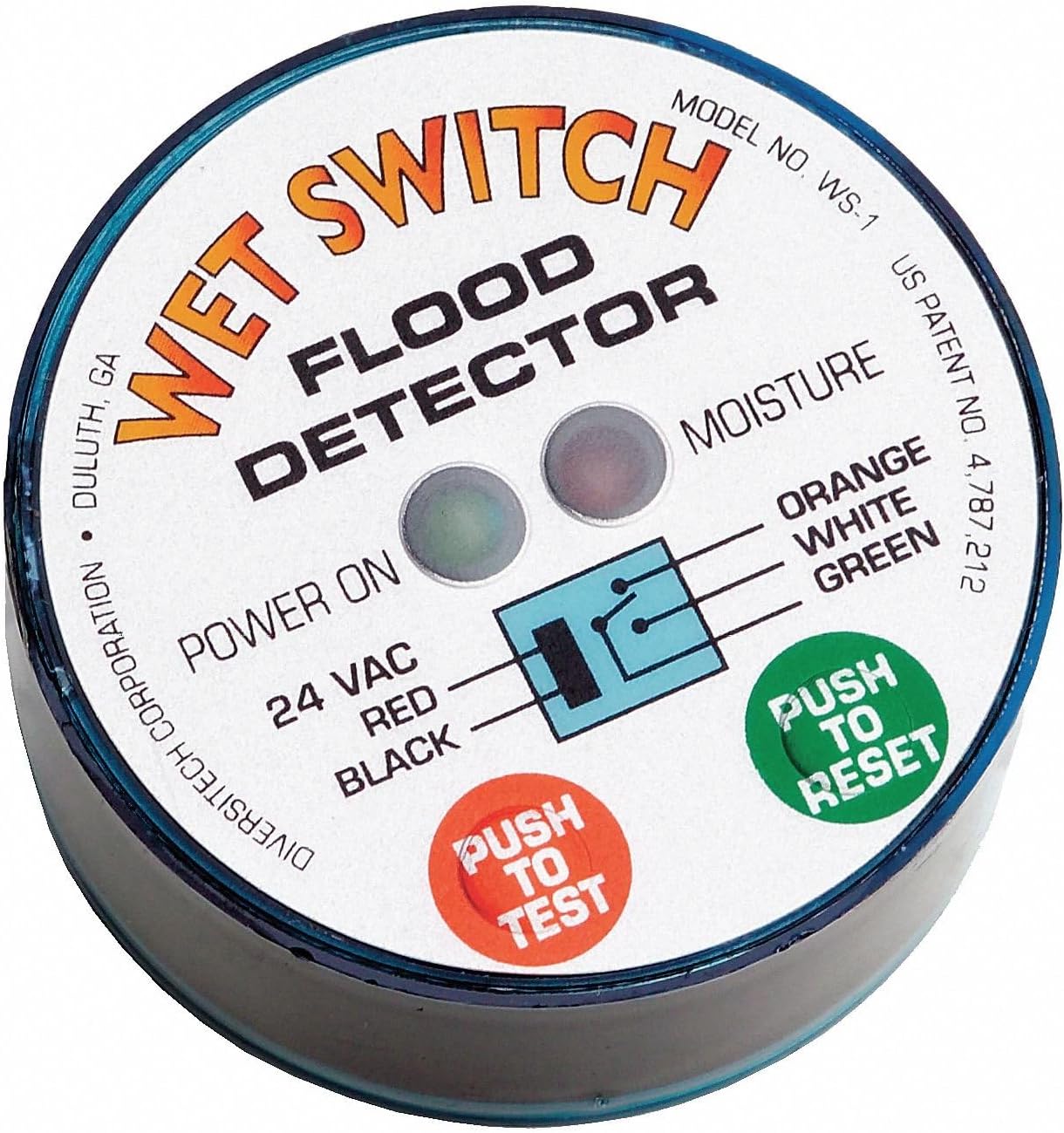 Diversitech Wet Switch Flood Detector, 8" x 1.55" x 9.6" (WS-1)