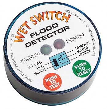 Diversitech Wet Switch Flood Detector, 8" x 1.55" x 9.6" WS-1