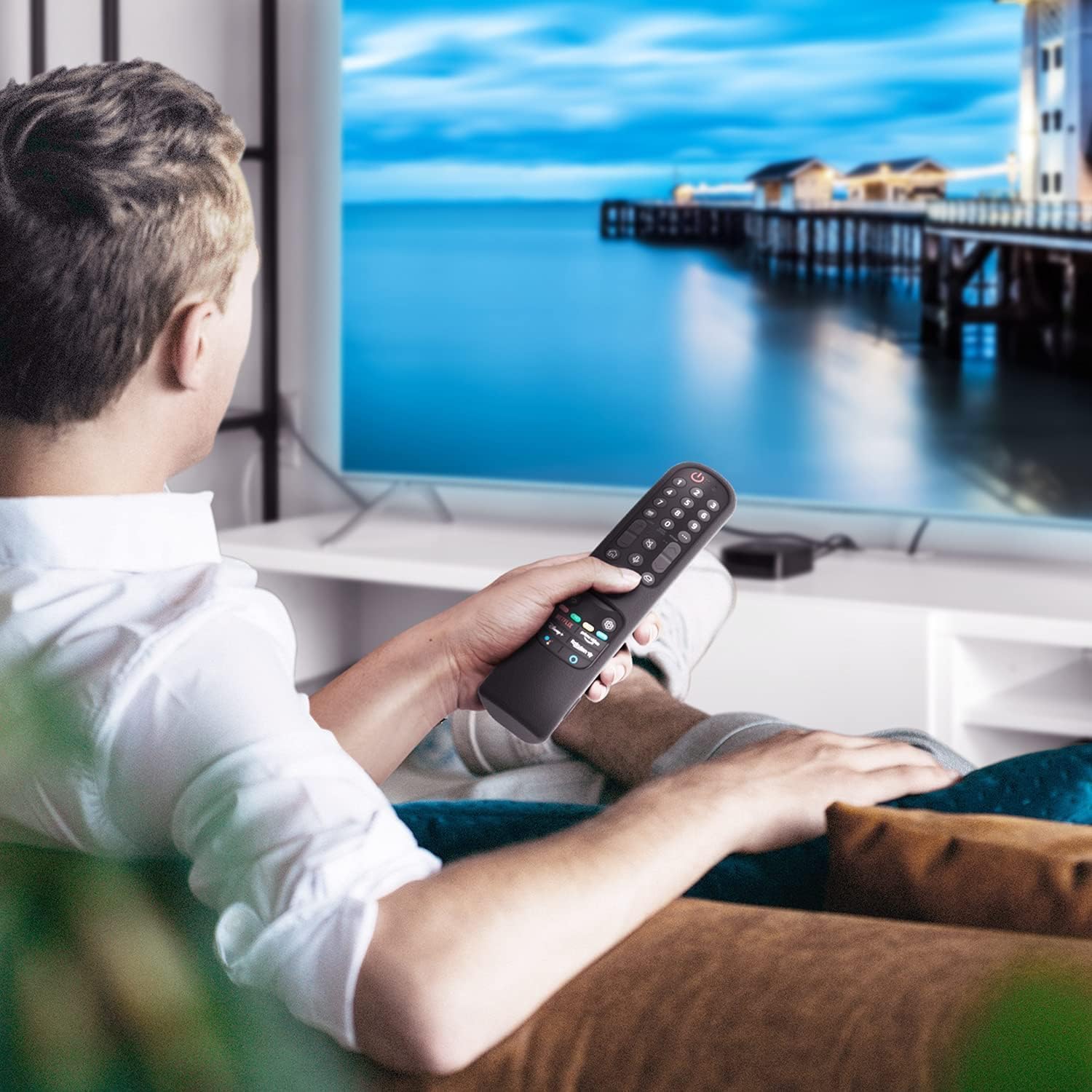 2 Silikon-Hüllen Für LG Magic Fernbedienung (2021-2024) – Schwarz + Neon-Grün, Mit Handschlaufe | Passt Auf MR21GA, MR22GN, MR23GN Uvm.