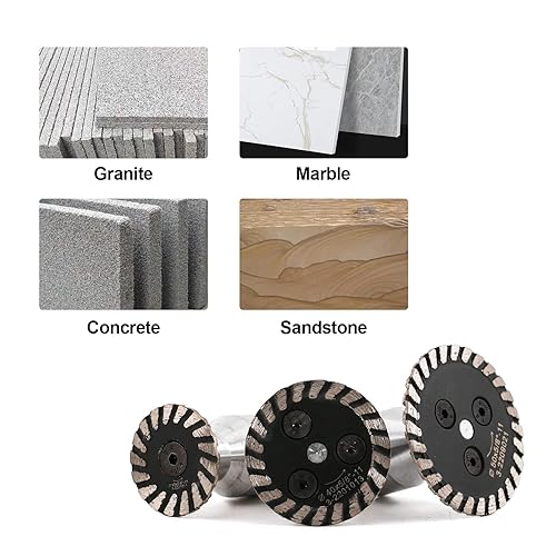 Miniatura 5 de YDROWN Hoja de sierra de diamante con grabado de 1.575 in con brida RemovabIe 58-11 Disco de corte para tallar piedra arenisca de granito de