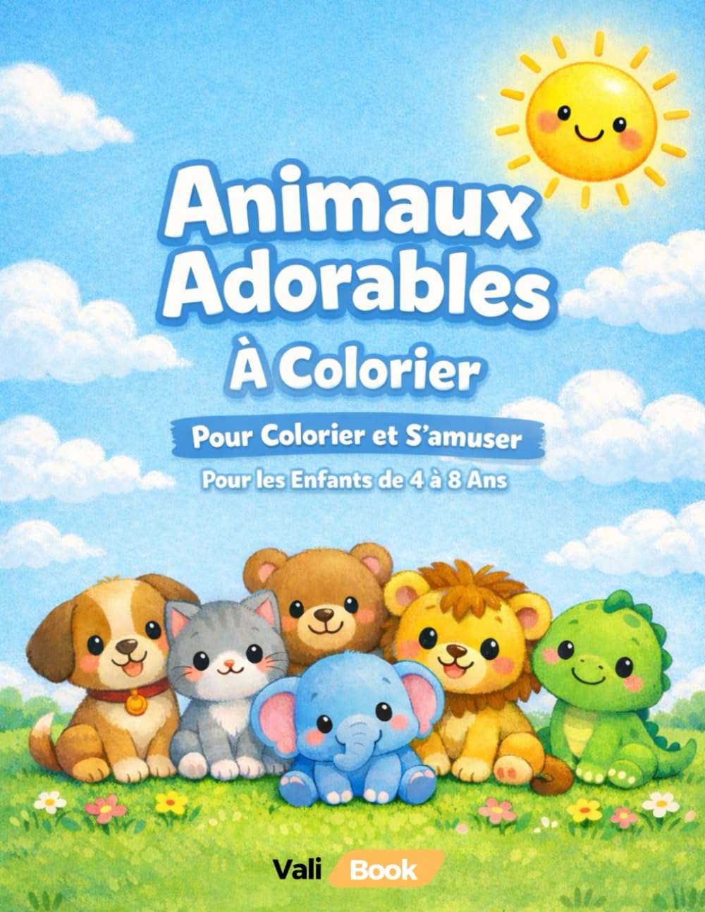 Animaux Adorables – Livre de Coloriage pour Enfants: Pages de coloriage amusantes et faciles pour les enfants de 4 à 8 ans
