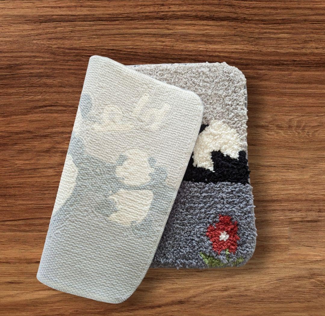 パンダの親子 柄マット40㎝&times;60㎝