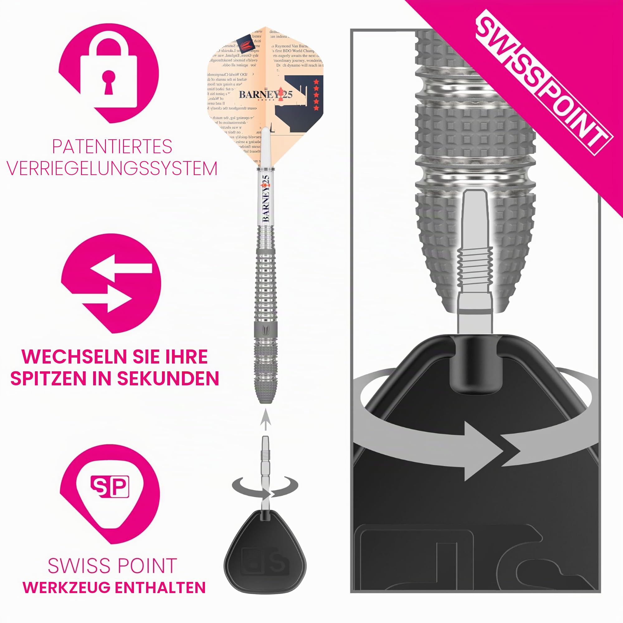 Target Darts Raymond Van Barneveld RVB 25 Year Edition 95% Tungsten Soft Tip Darts Set