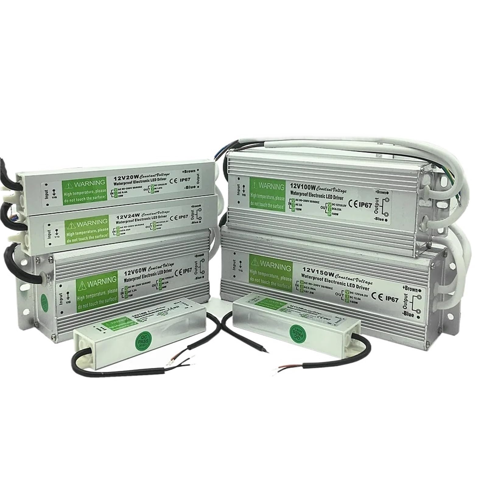 Driver LED impermeabile IP67 Ac dc 12V/24V 10W 15W 20W 25W 30W 36W 45W 50W 60W 80W 100W 120W 150W Alimentatore(DC 12V,45W)