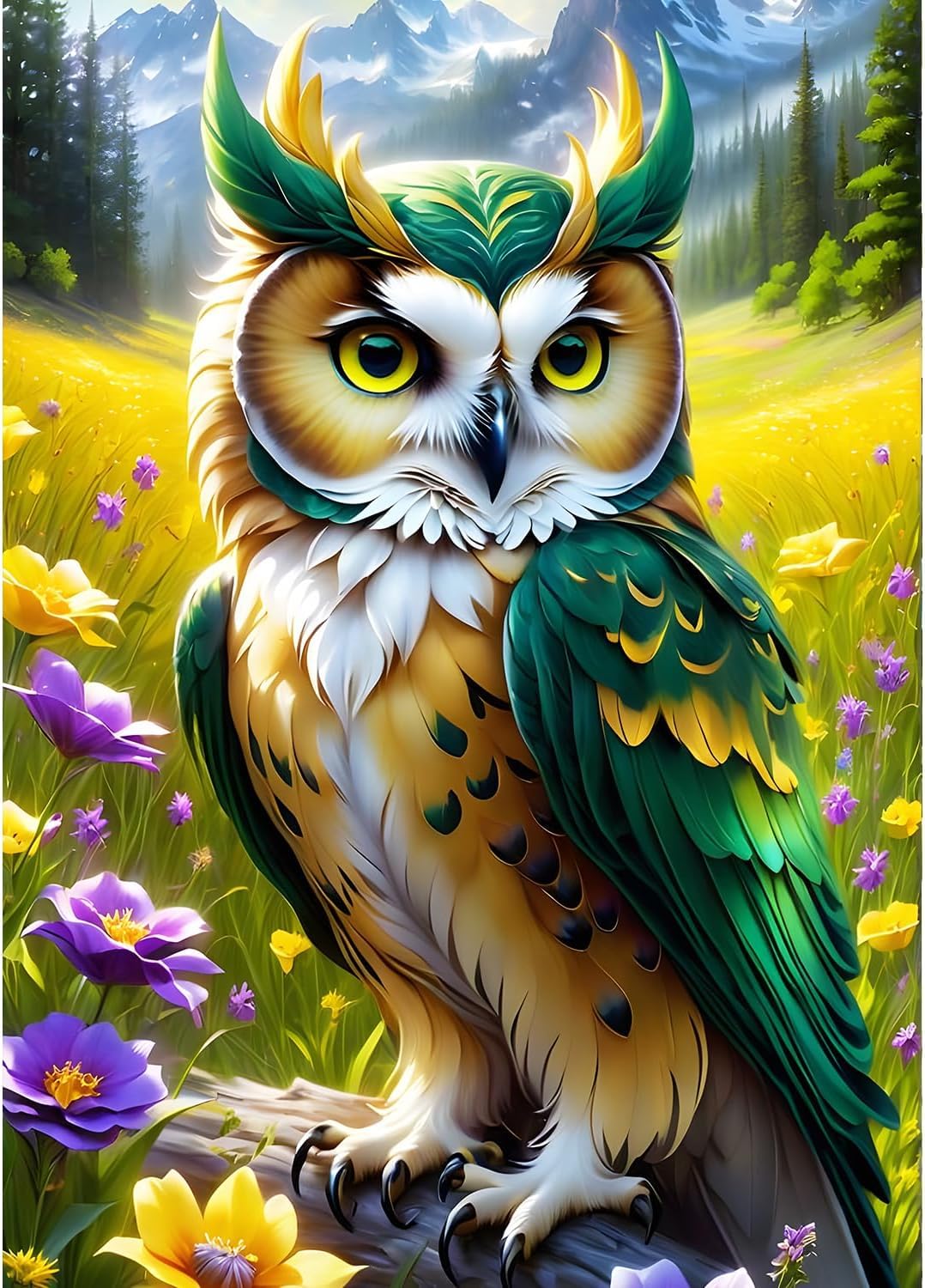 FanZheZhe Stamped Cross Stitch Kits for Adults Tapestry Kits for Adults Cross Stitch Kits Cross Stitch Kitscross Stitch Counted Cross Stitch Kits Country Owl 11Ct50X70Cm