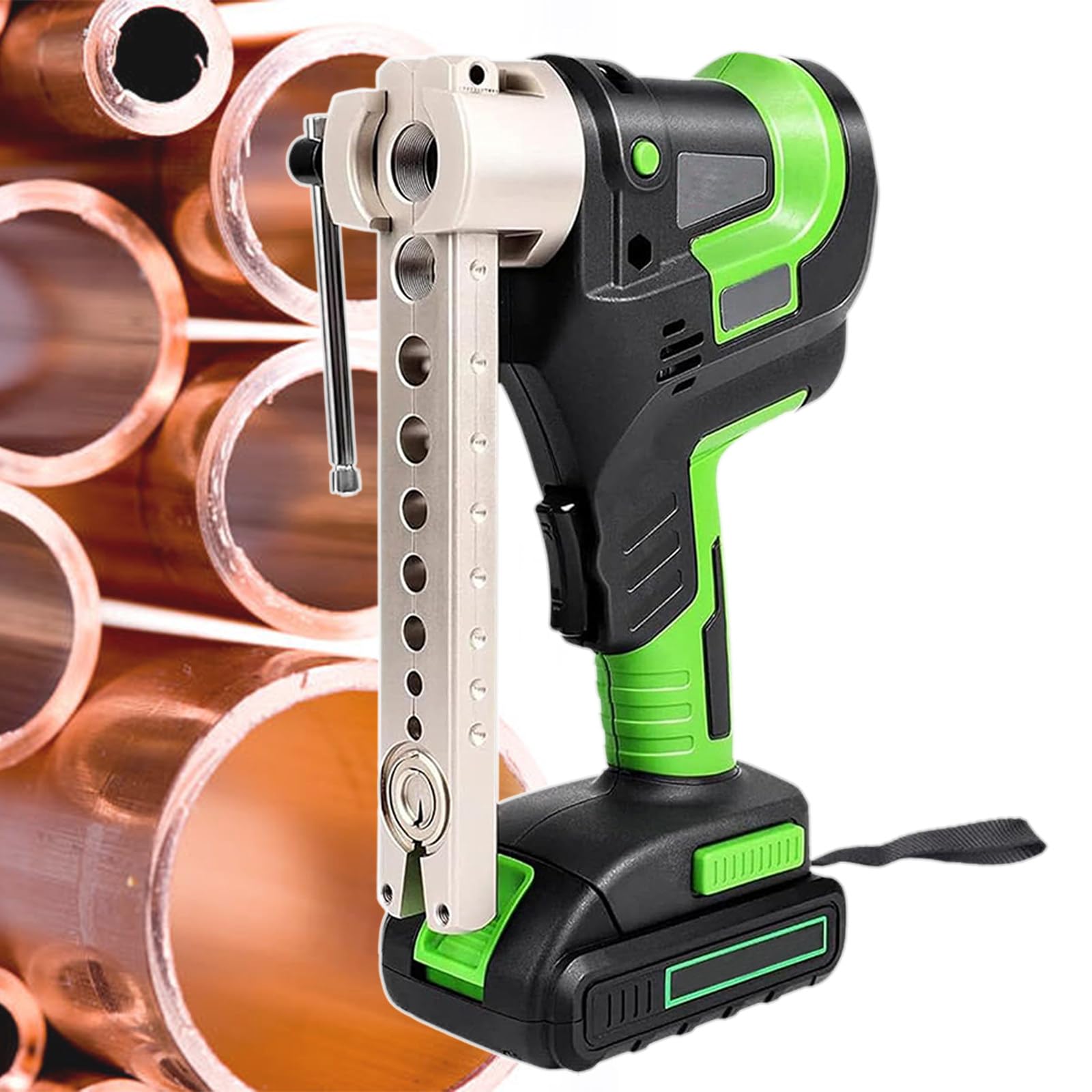 PEALIRITANSEMAN 전기 플레어링 도구 구리 파이프 플레어링 도구 세트 핸드헬드 전기 단일 플레어링 도구 연성 구리 및 황동  파이프용 커터 및 디버러-Freehip.co.kr