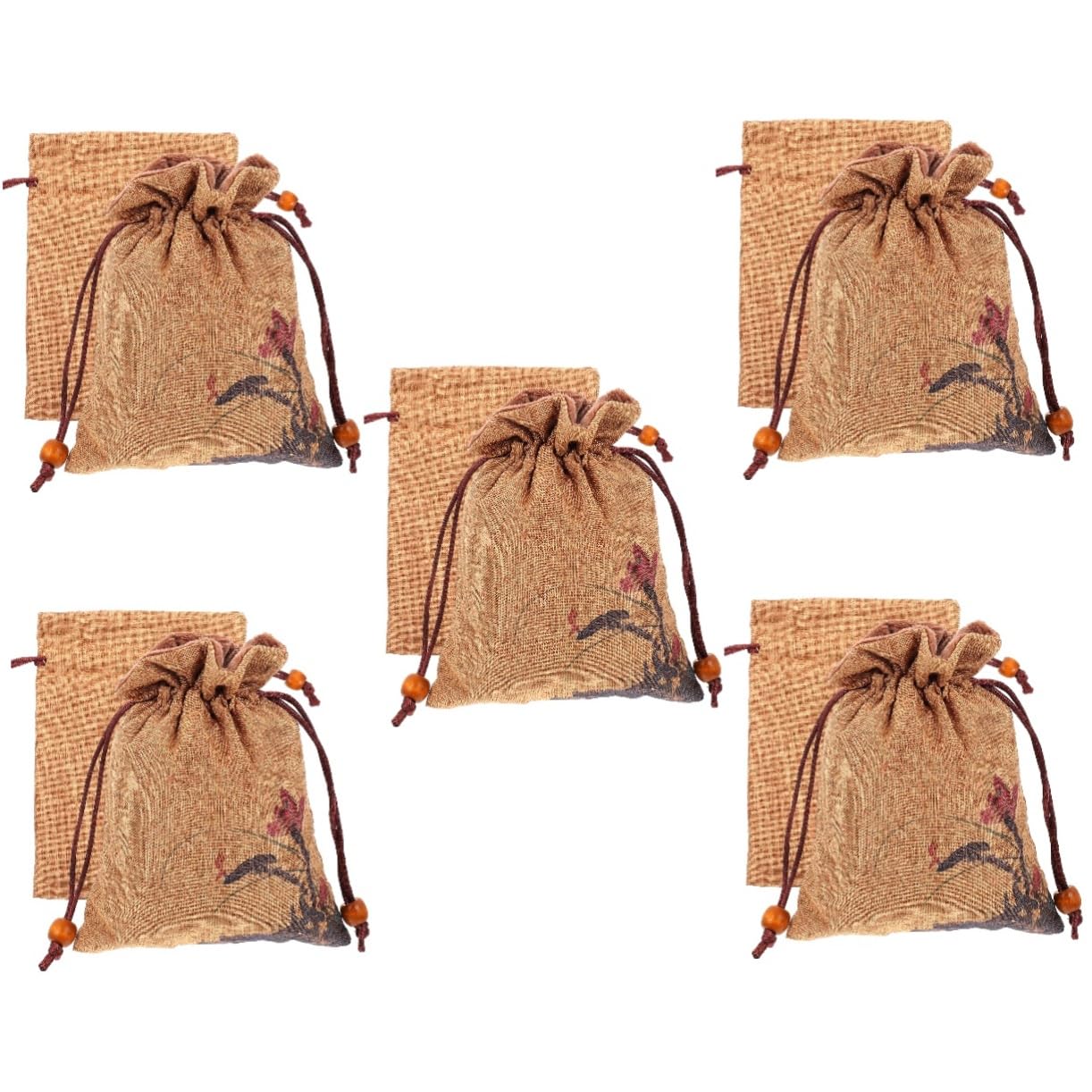 Gatuida 10pezzi Borsa Coulisse Per Sacchetti Per Confetti e Regali Per Compleanni Matrimonio e Speciali Realizzata Alta Giallo