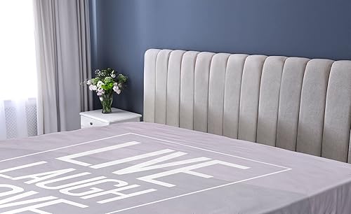 Miniatura 7 de Ambesonne Sábana bajera de arte, playa de arena tropical, olas puras, océano tranquilo bajo nubes, paisaje de verano, ropa de cama de tela