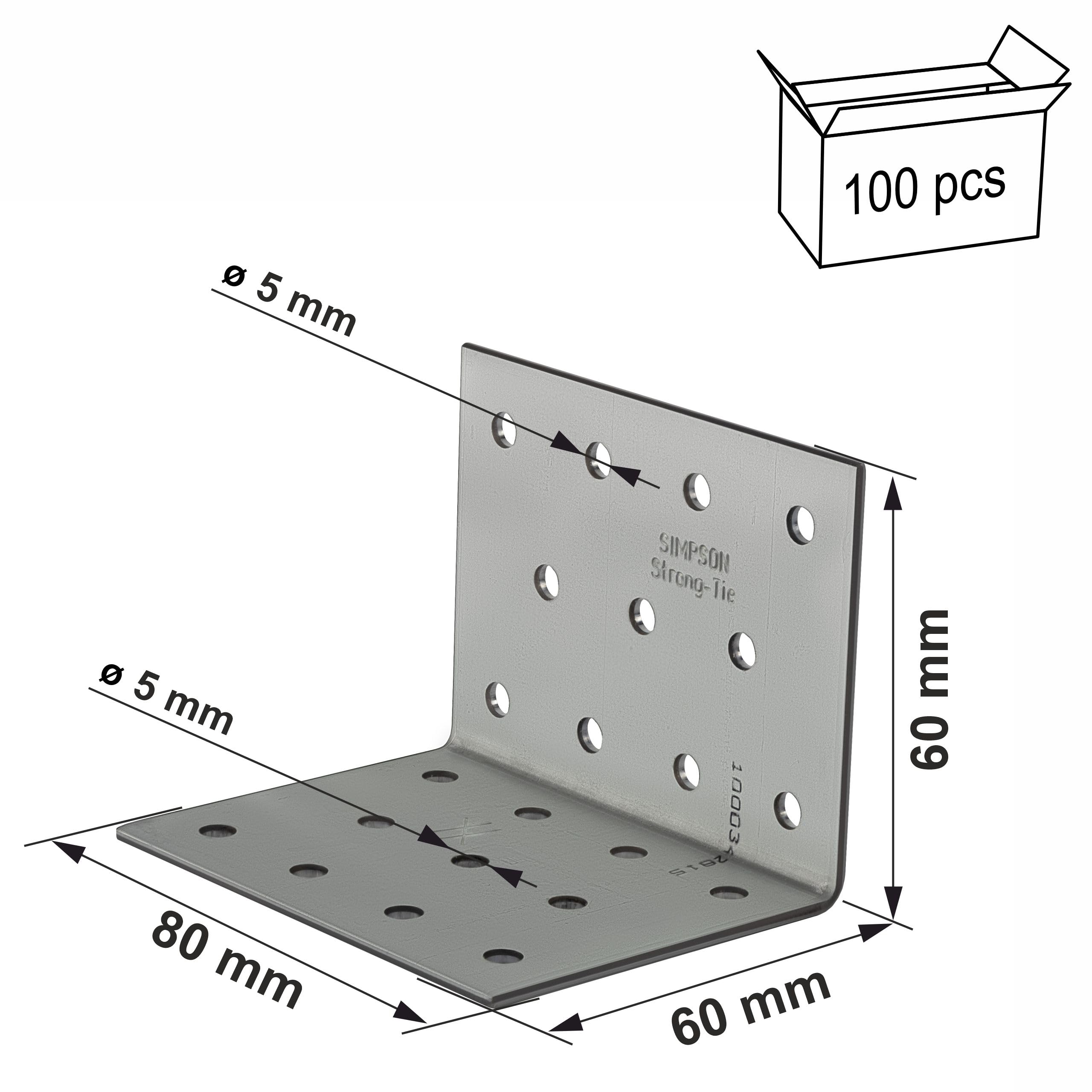 SIMPSON STRONG TIE 0242006100600060008001 elementy mocujące DIY, metal
