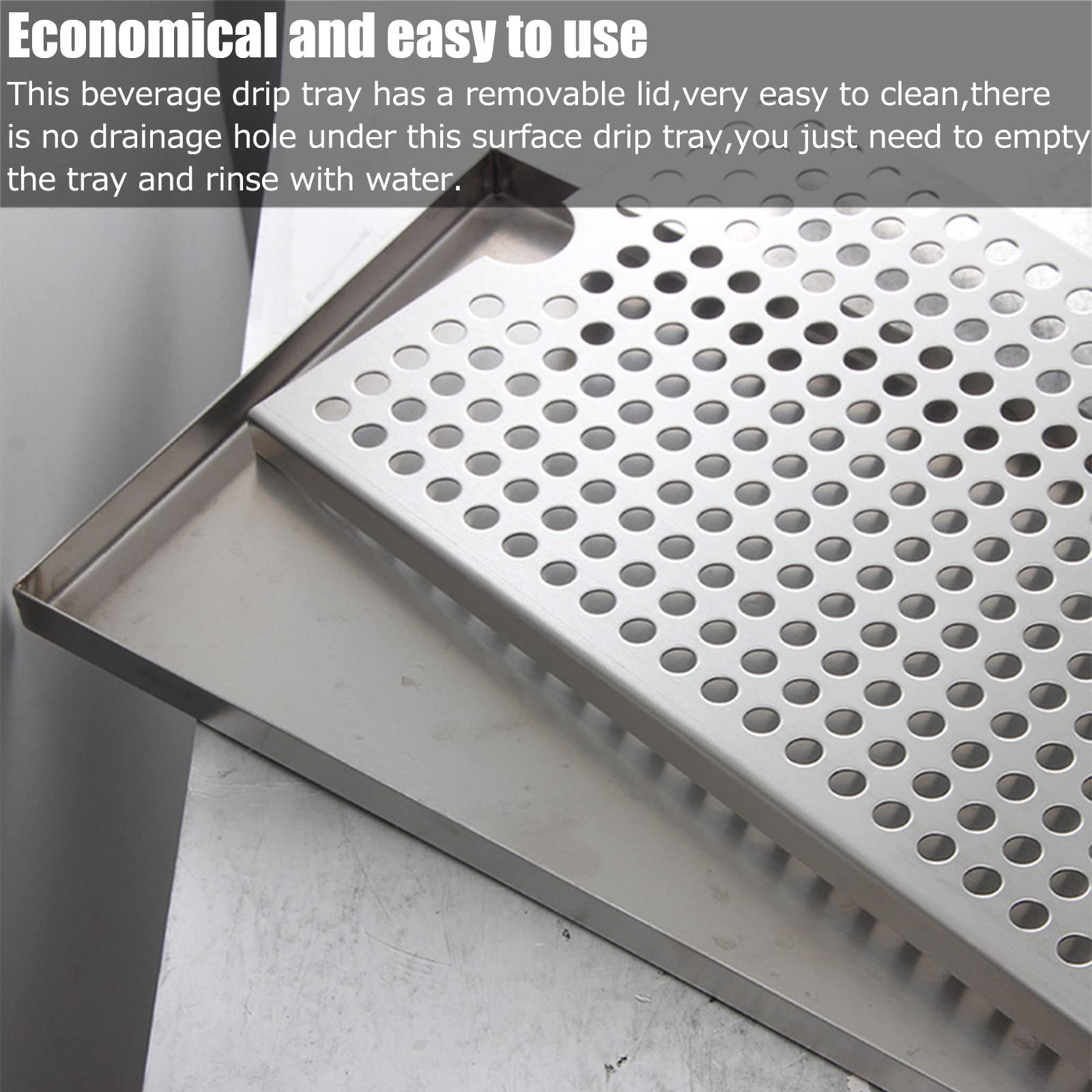 6" X 5" Stainless Steel Draft Beer Drip Tray, Kegerator, Countertop - View #5
