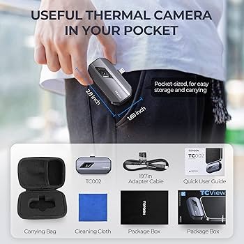 TOPDON TC002 TCView サーモグラフィーカメラ TOPDON TC002 Thermal Camera for iOS (iPhone & iPad), 512 x