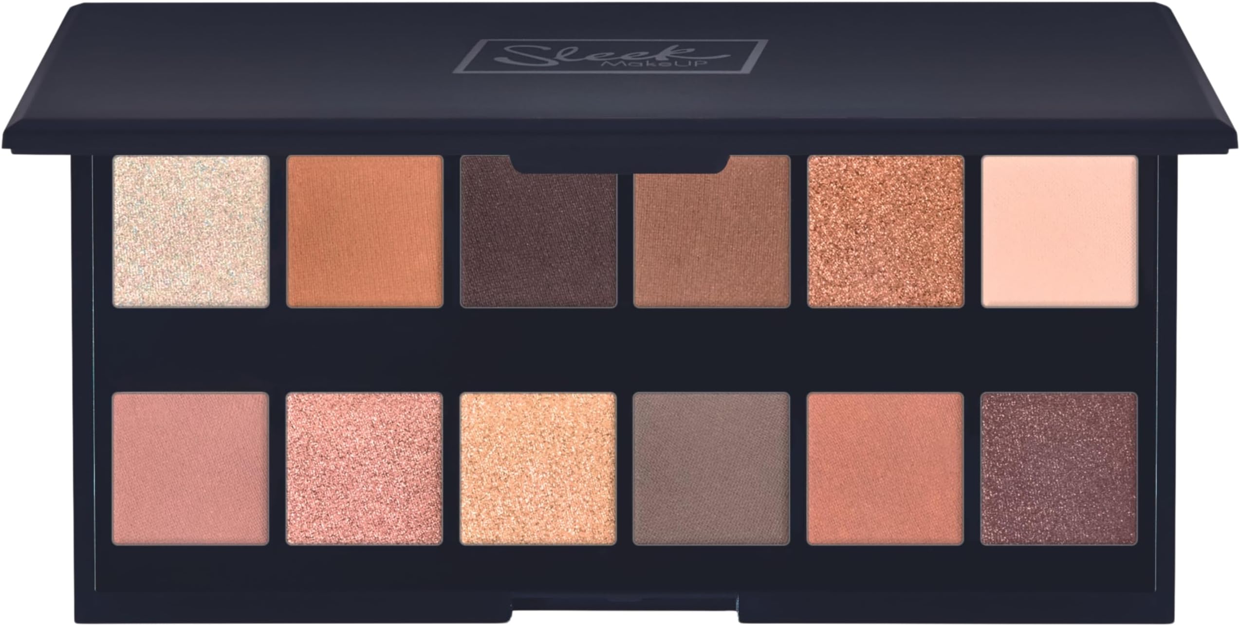 SLEEKMakeup I-Divine Eyeshadow Palette, 12 Shades In A Mix Of Matte, Shimmer, Foil And Due-Chrome, Blendable And Highly Pigmented, Level Up