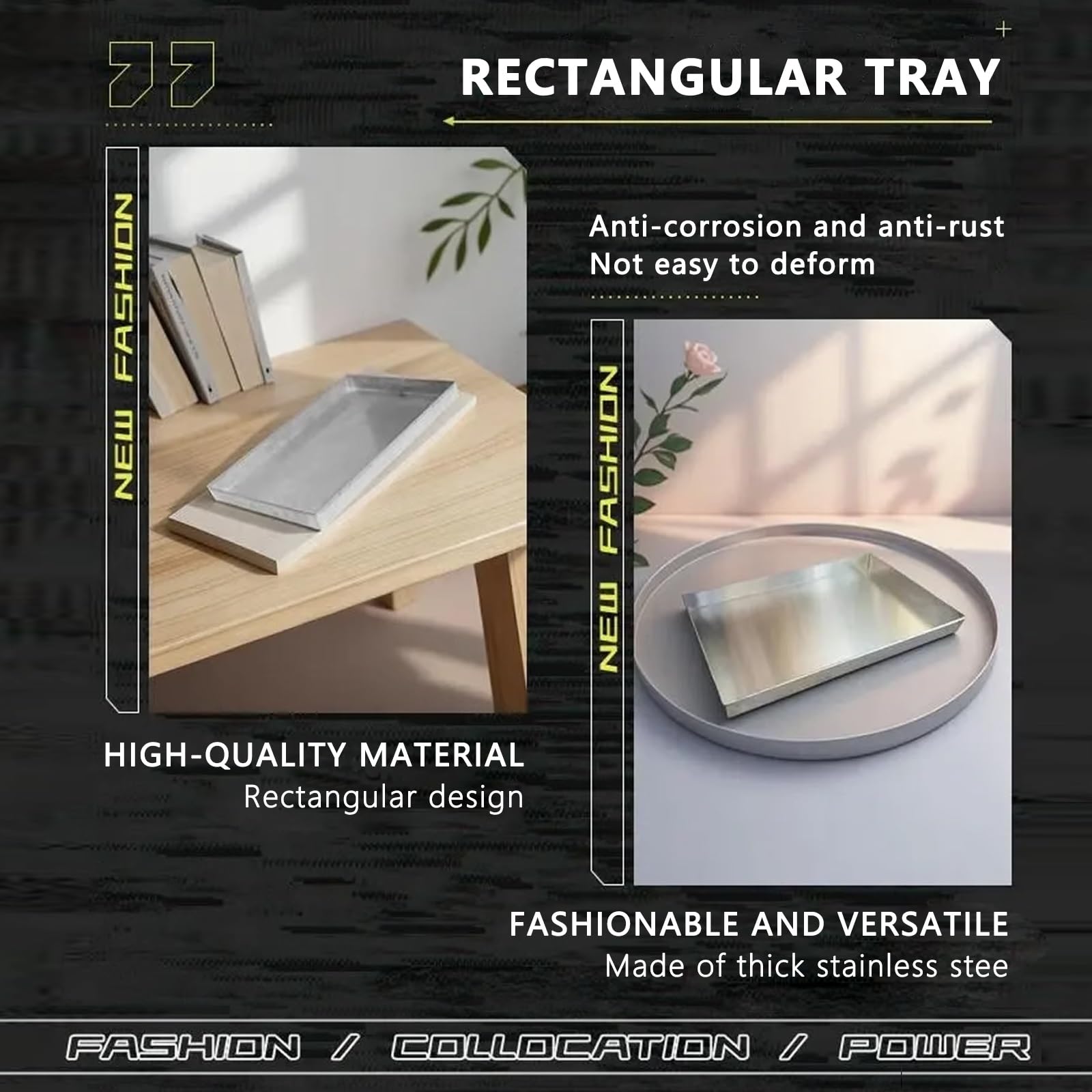 Bandeja de Goteo de Aceite/Drenaje de condensado para Unidades de Aire Acondicionado y Calentadores de Agua eléctricos Acero Inoxidable 304 Rectangular Borde de 5 cm de Altura