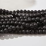 CZZZY 470pcs 8mm Volcanic Stone Loose Beads - Round Polished Lava Beads for DIY Jewelry & Essential Oil Diffuser Crafts (10mm)