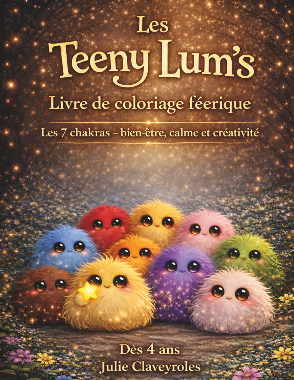 Les Teeny Lum’s – Livre de coloriage féerique des 7 chakras pour enfants de 4 à 7 ans: Coloriage bien-être, calme et créativité – Univers lumineux et personnages mignons
