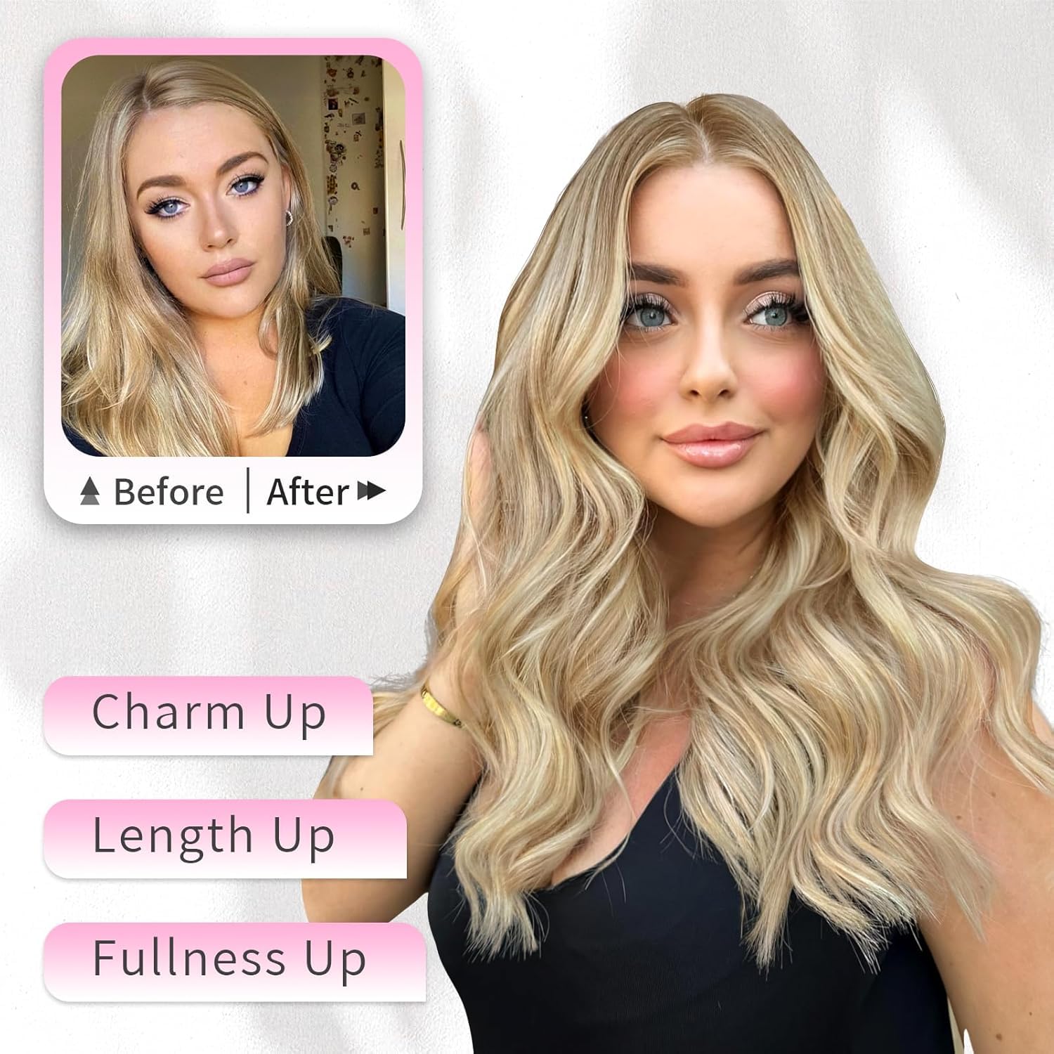 FINE PLUS Hair Extensions Clip in - Image 3